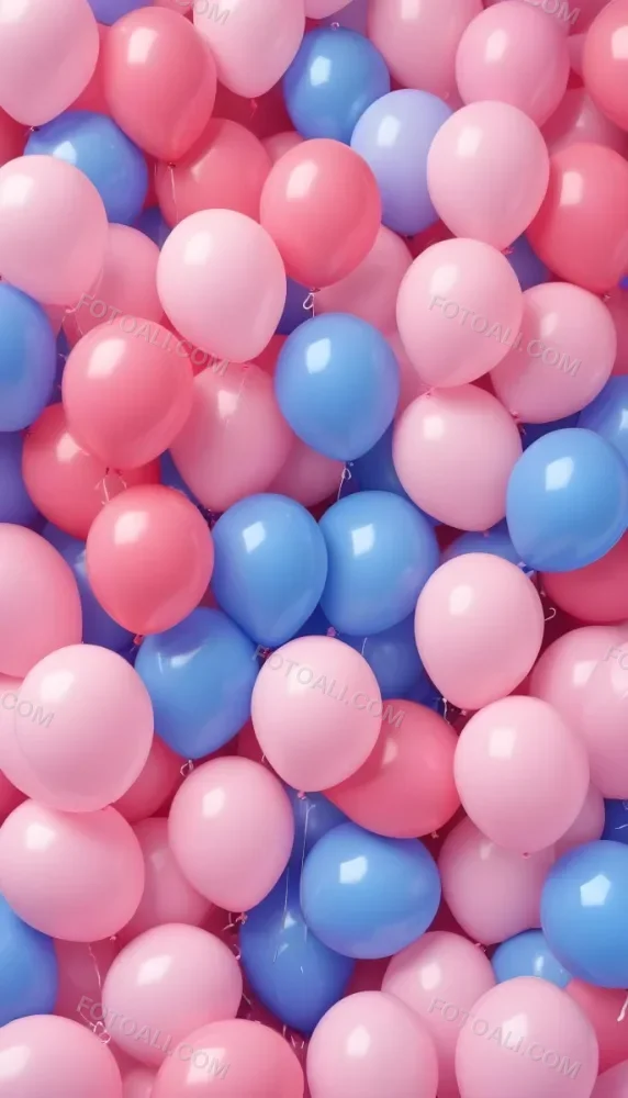 Colorful Balloons In Shades Of Pink Filling The Frame 33 B055