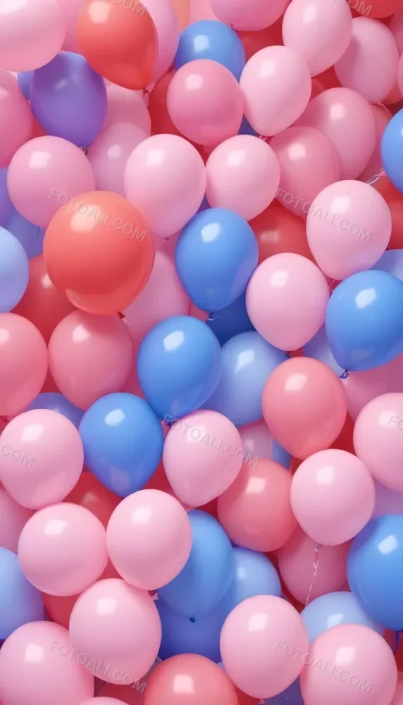 Colorful Balloons In Shades Of Pink Filling The Frame 34 B475