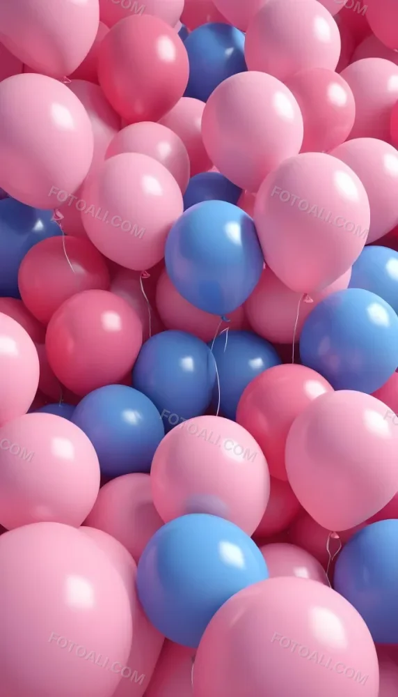 Colorful Balloons In Shades Of Pink Filling The Frame 6 B20e