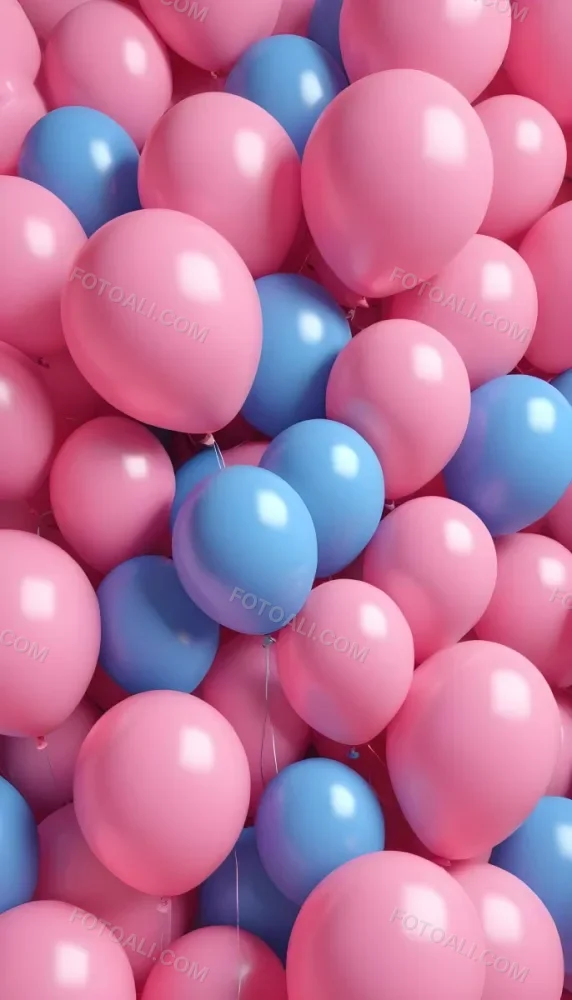 Colorful Balloons In Shades Of Pink Filling The Frame 8 D6b9