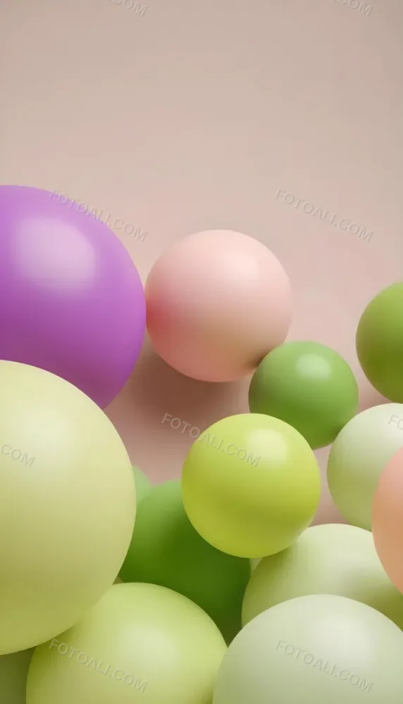 Colorful Balloons In Various Pastel Shades Including Pink Purple And Green 24 16ac