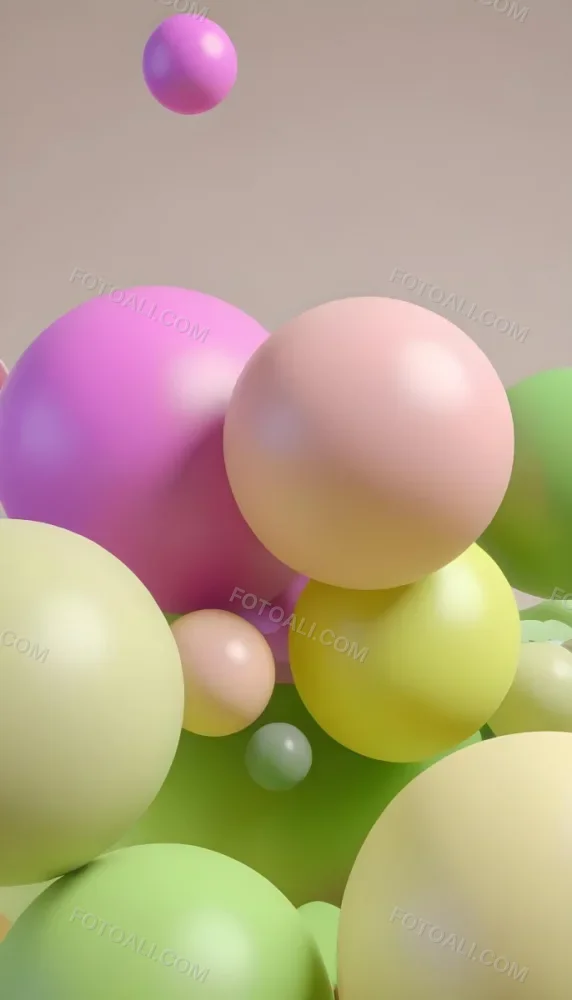 Colorful Balloons In Various Pastel Shades Including Pink Purple And Green 71 9ad0