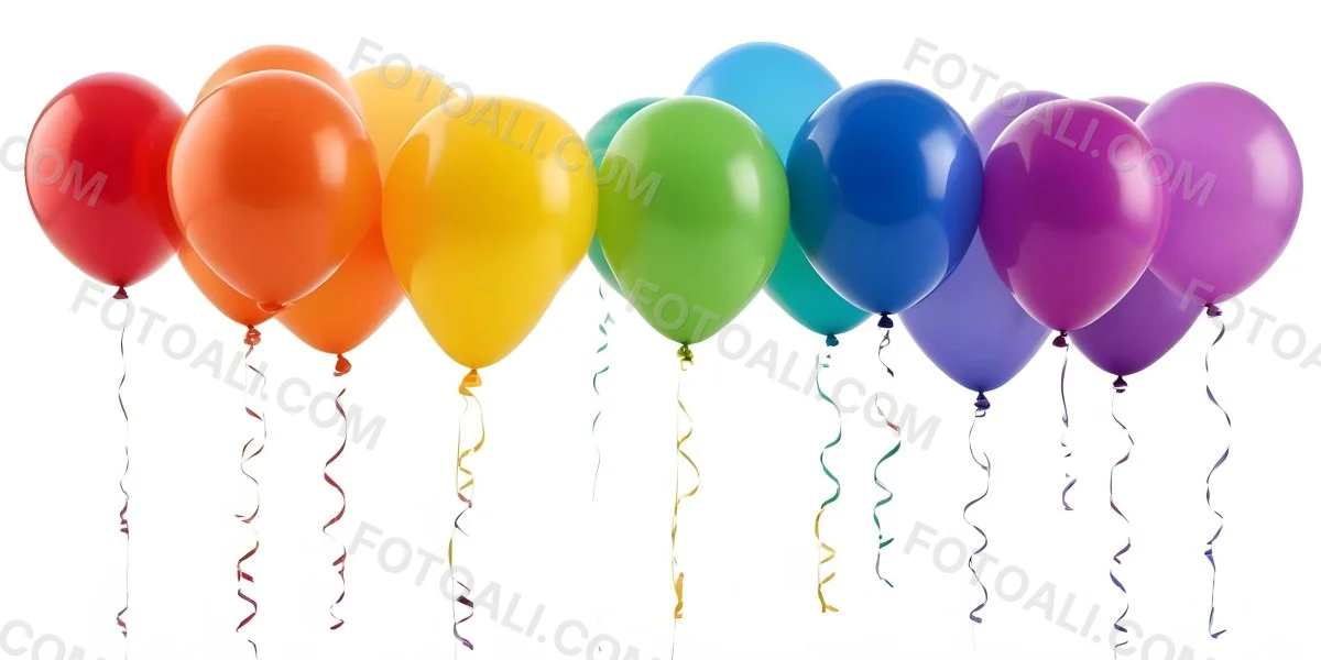 Colorful Balloons In Various Shades Of Red Blue Green Yellow And Purple 27 2fbc