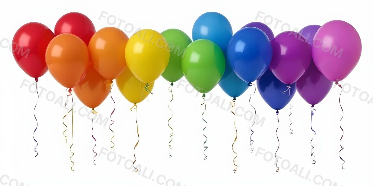 Colorful Balloons In Various Shades Of Red Blue Green Yellow And Purple 28 Ac24