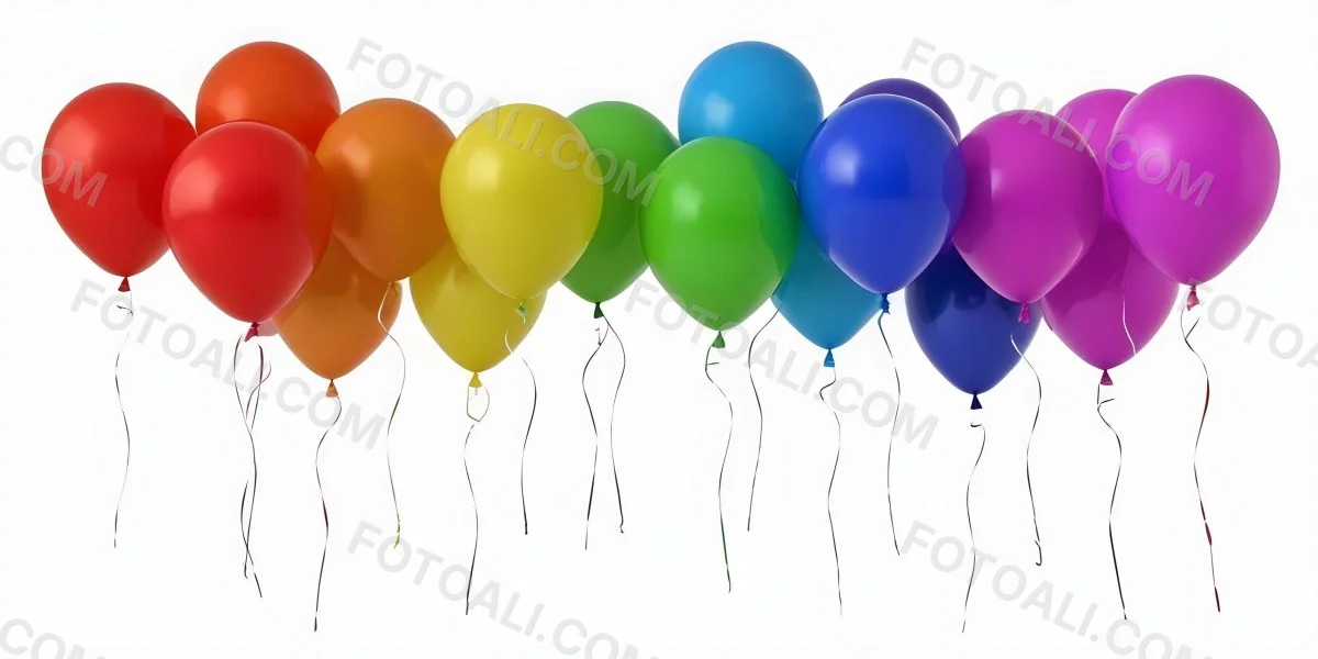 Colorful Balloons In Various Shades Of Red Blue Green Yellow And Purple 7 Ccc5