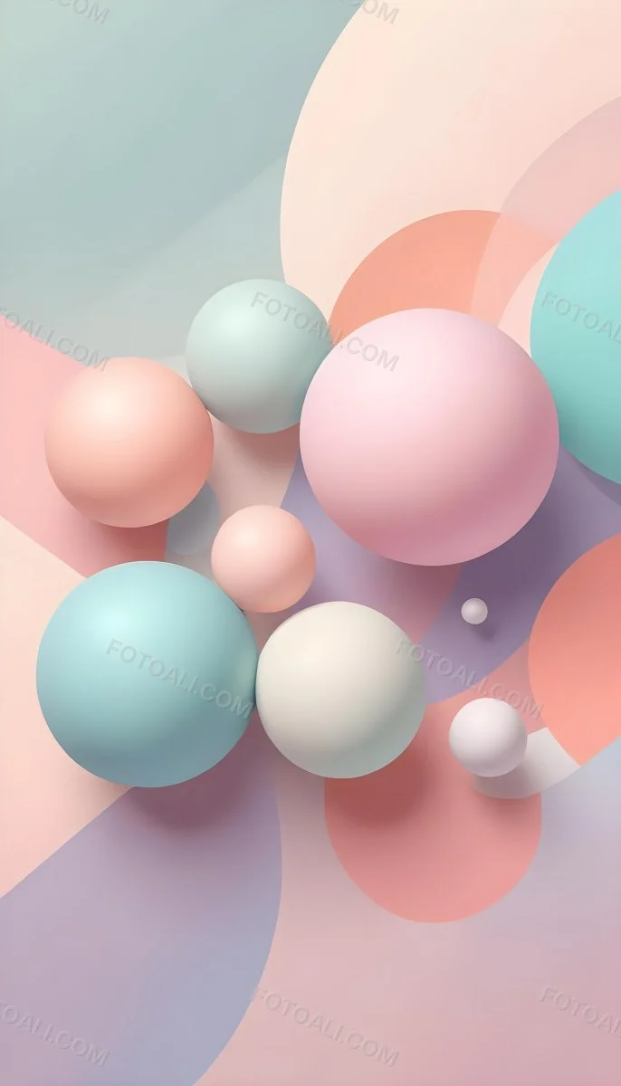 Colorful Pastel Balloons Floating Against A Soft Gray Background 19 Ab48