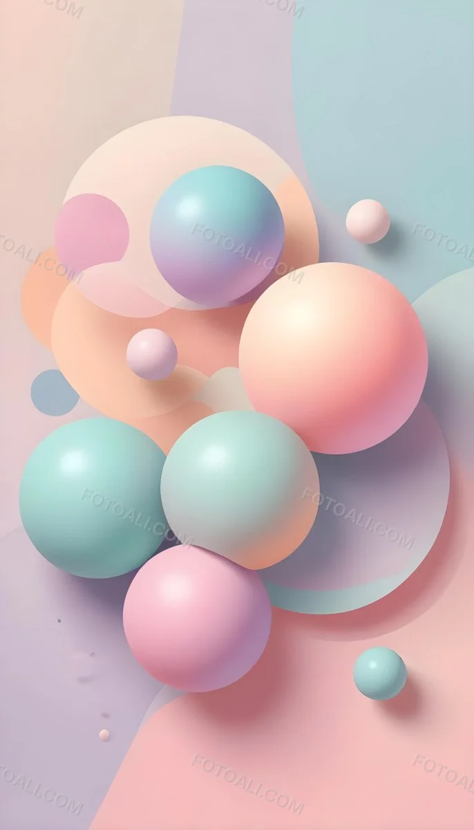 Colorful Pastel Balloons Floating Against A Soft Gray Background 22 12d6