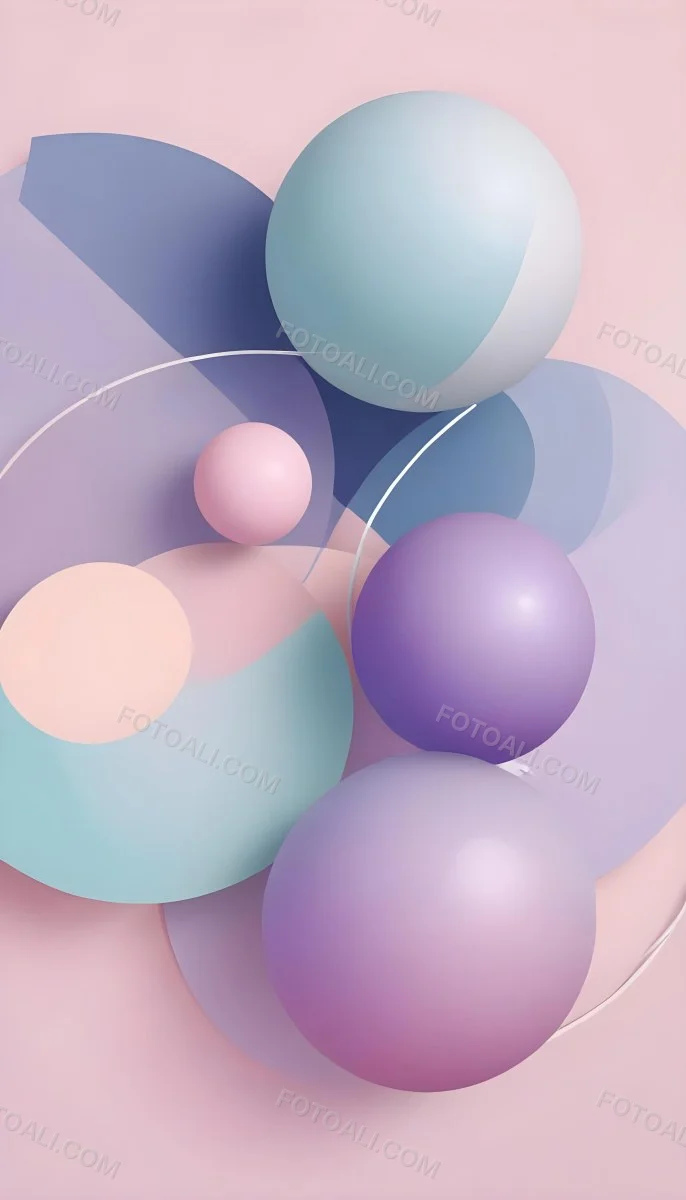 Colorful Pastel Balloons Floating Against A Soft Gray Background 7 2c59