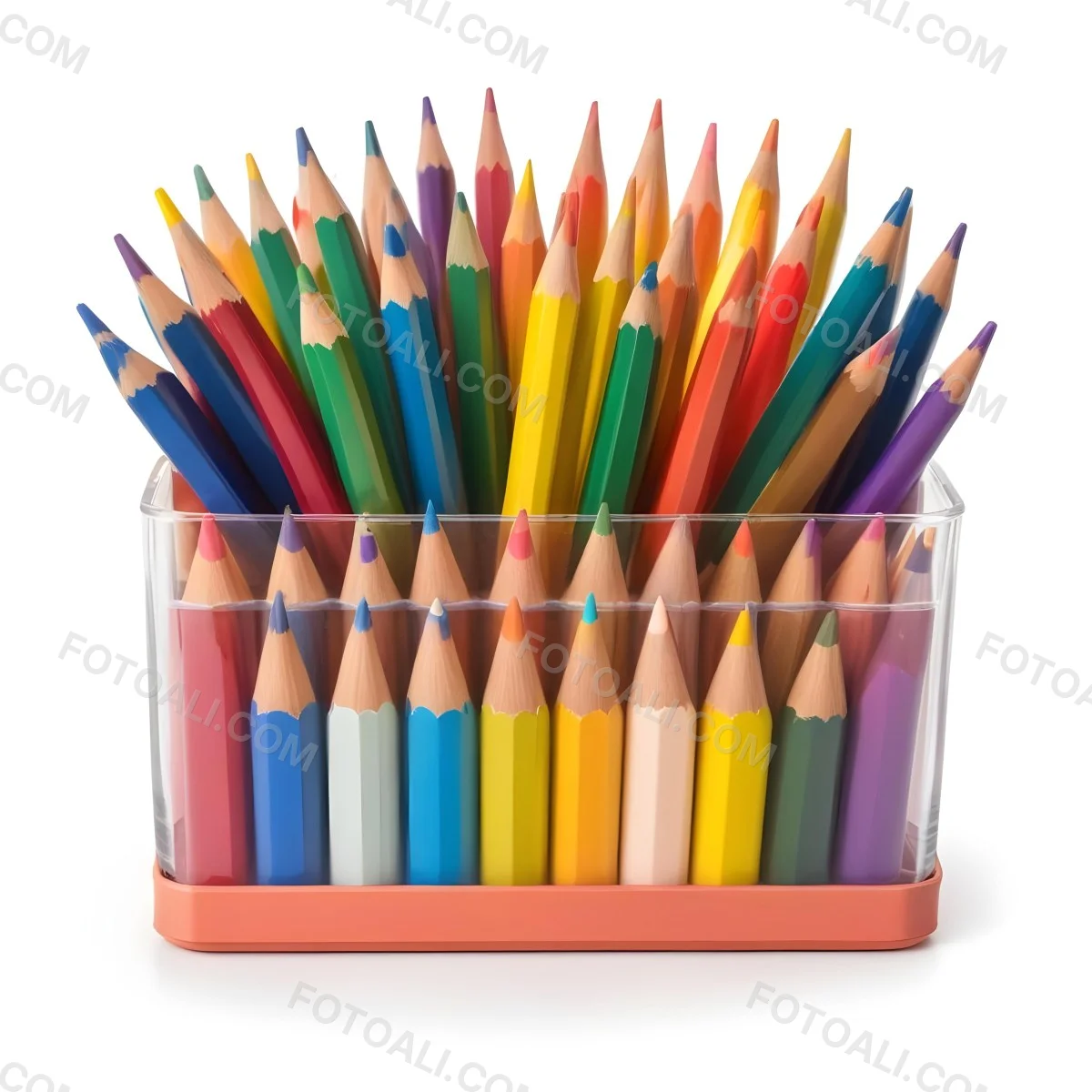 Digital Painting A Pot Filled With A Variety Of Colored Pencils Including Shades Of Red The Pot Is Split In Color With One Half Being Yellow And The Other Half Blue Two Small Capsules In Yellow And Orange Are Plac 14 Fc0b