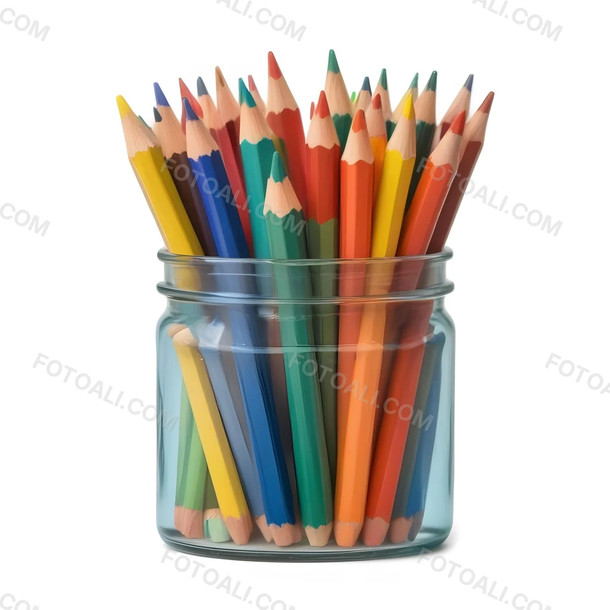 Digital Painting A Pot Filled With A Variety Of Colored Pencils Including Shades Of Red The Pot Is Split In Color With One Half Being Yellow And The Other Half Blue Two Small Capsules In Yellow And Orange Are Plac 68 F46e