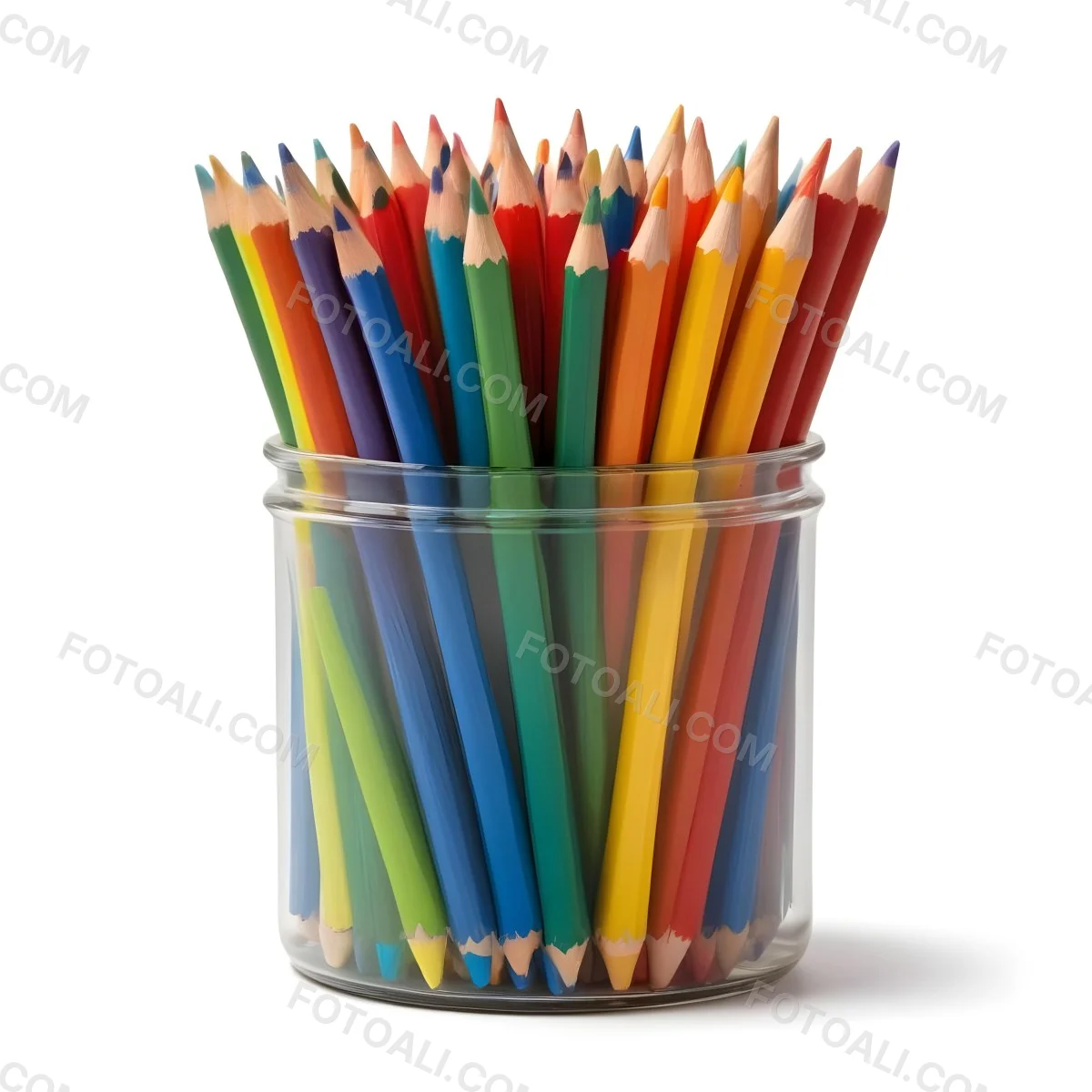 Digital Painting A Pot Filled With A Variety Of Colored Pencils Including Shades Of Red The Pot Is Split In Color With One Half Being Yellow And The Other Half Blue Two Small Capsules In Yellow And Orange Are Plac 77 C6a9