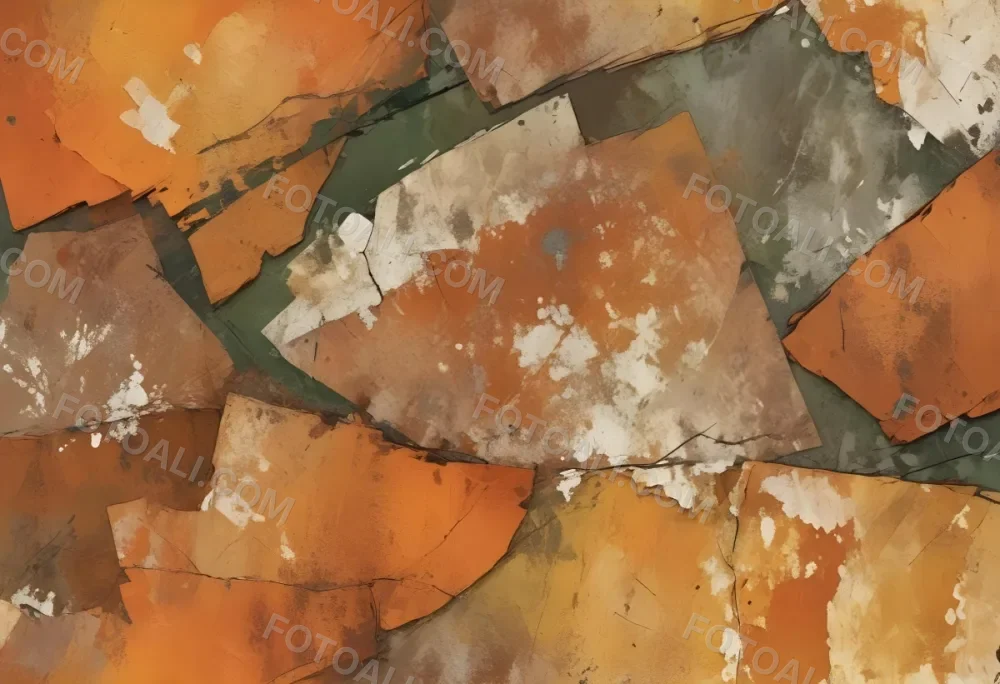 Digital Painting A Textured Surface Featuring A Mix Of Earthy Tones Predominantly Orange Yellow And Gray With Patches Of White And Dark Green The Composition Resembles Weathered Stone Showcasing A Variety Of Patte 18 1e0c