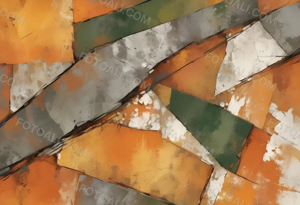 Digital Painting A Textured Surface Featuring A Mix Of Earthy Tones Predominantly Orange Yellow And Gray With Patches Of White And Dark Green The Composition Resembles Weathered Stone Showcasing A Variety Of Patte 19 7e1f