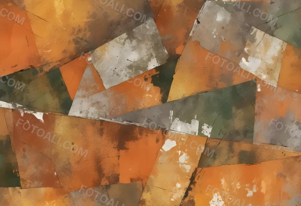 Digital Painting A Textured Surface Featuring A Mix Of Earthy Tones Predominantly Orange Yellow And Gray With Patches Of White And Dark Green The Composition Resembles Weathered Stone Showcasing A Variety Of Patte 22 C443