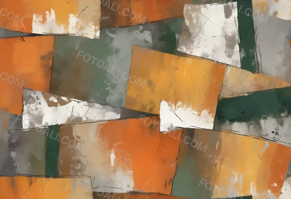 Digital Painting A Textured Surface Featuring A Mix Of Earthy Tones Predominantly Orange Yellow And Gray With Patches Of White And Dark Green The Composition Resembles Weathered Stone Showcasing A Variety Of Patte 4 3bc9