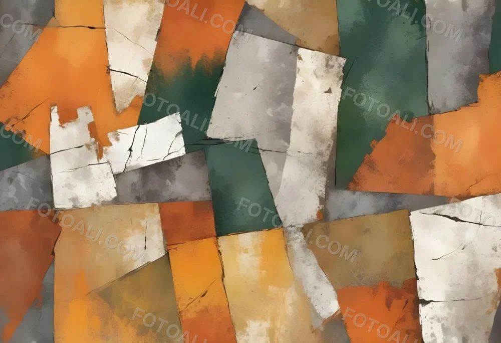 Digital Painting A Textured Surface Featuring A Mix Of Earthy Tones Predominantly Orange Yellow And Gray With Patches Of White And Dark Green The Composition Resembles Weathered Stone Showcasing A Variety Of Patte 7 7aee