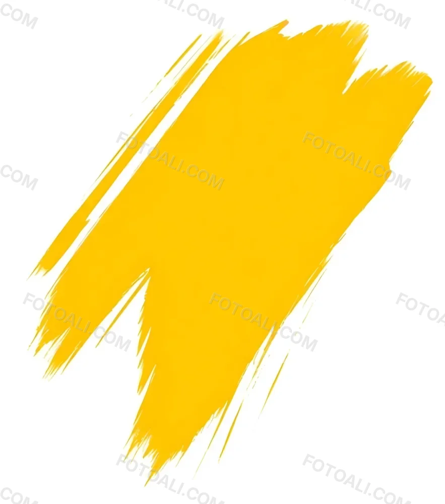 Digital Painting A Yellow Brush Stroke With Visible Bristles Diagonally Oriented On A White Background Suggesting A Dynamic And Artistic Effect Bold And Slim Lines Brush Strokes 4 1ae1