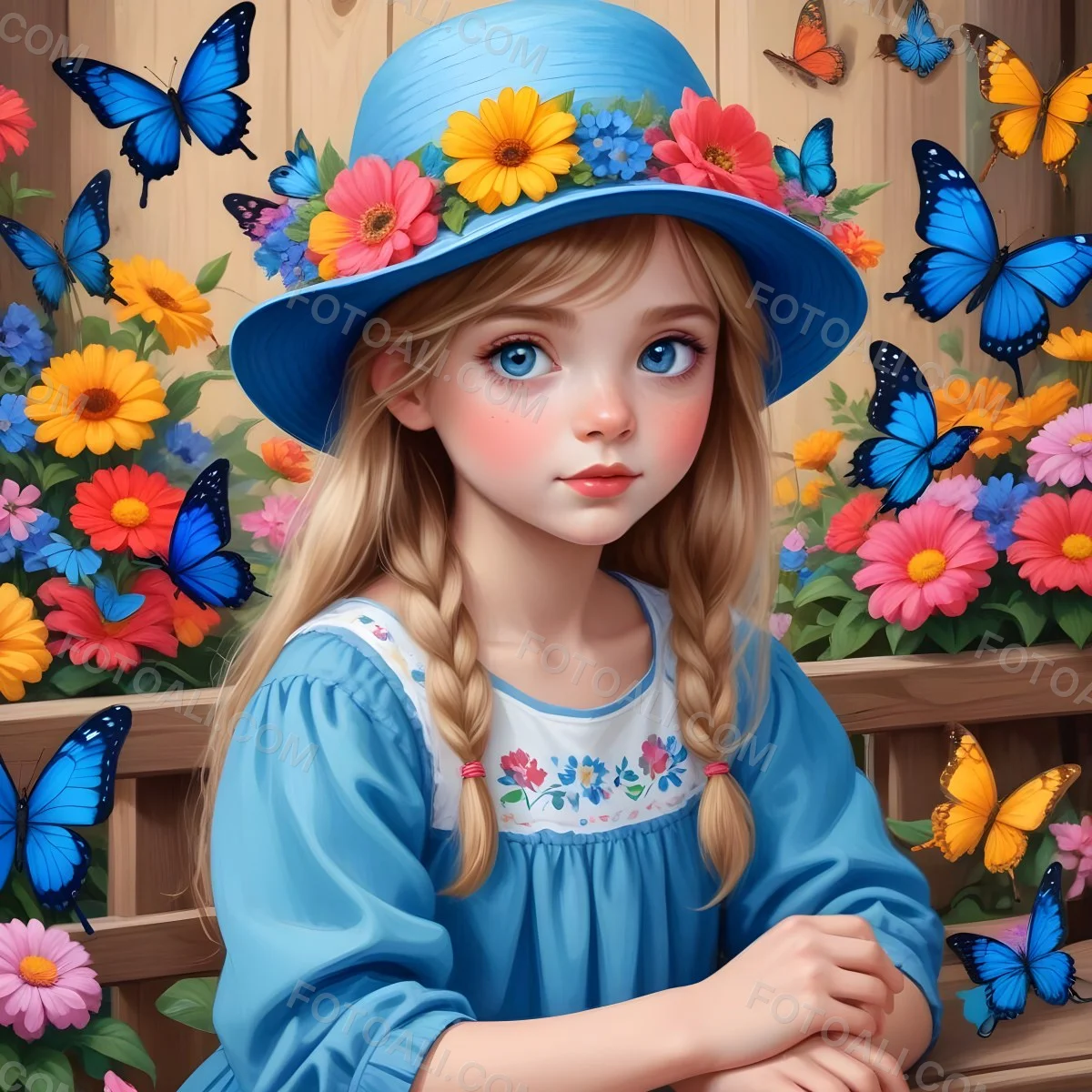 Digital Painting A Young Girl With Large Blue Eyes 2024 07 15t203419 361 47 D881