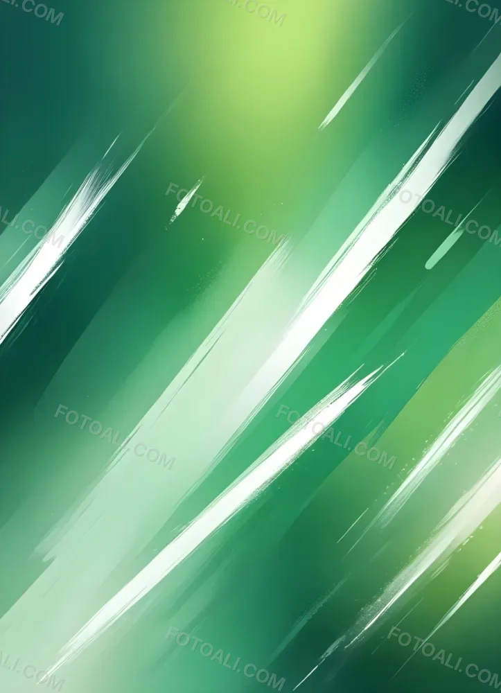 Digital Painting Abstract Background With Green And White Tones Bokeh Effect Light Leaks And Diagonal Lines Creating A Fresh And Vibrant Atmosphere Bold And Slim Lines Brush Strokes 6 053b