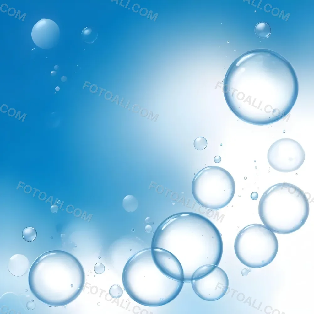 Digital Painting Bubbles Of Different Sizes Floating In The Air Some Of Them Are Grouped Together Light Blue Background With Some Blue Spots Bold And Slim Lines Brush Strokes 13 78c3