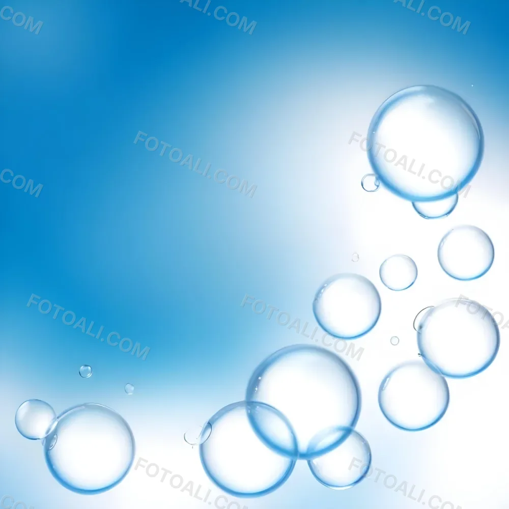 Digital Painting Bubbles Of Different Sizes Floating In The Air Some Of Them Are Grouped Together Light Blue Background With Some Blue Spots Bold And Slim Lines Brush Strokes 18 Ef73