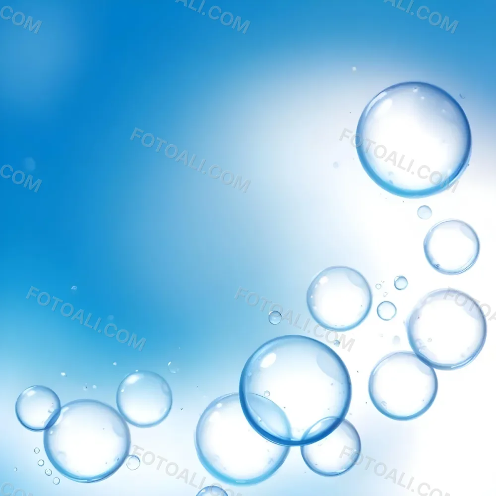 Digital Painting Bubbles Of Different Sizes Floating In The Air Some Of Them Are Grouped Together Light Blue Background With Some Blue Spots Bold And Slim Lines Brush Strokes 19 D0f0