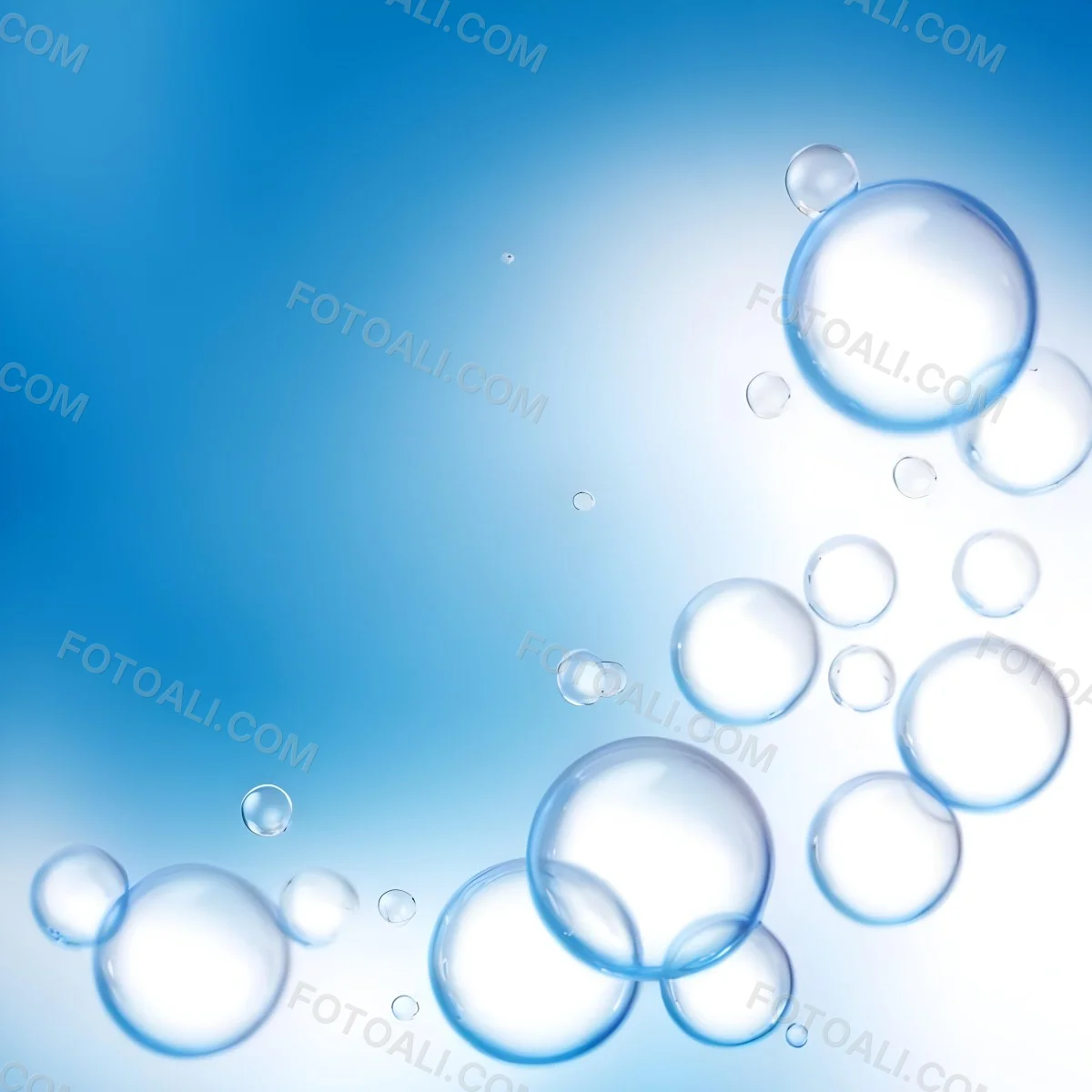 Digital Painting Bubbles Of Different Sizes Floating In The Air Some Of Them Are Grouped Together Light Blue Background With Some Blue Spots Bold And Slim Lines Brush Strokes 2 42b6