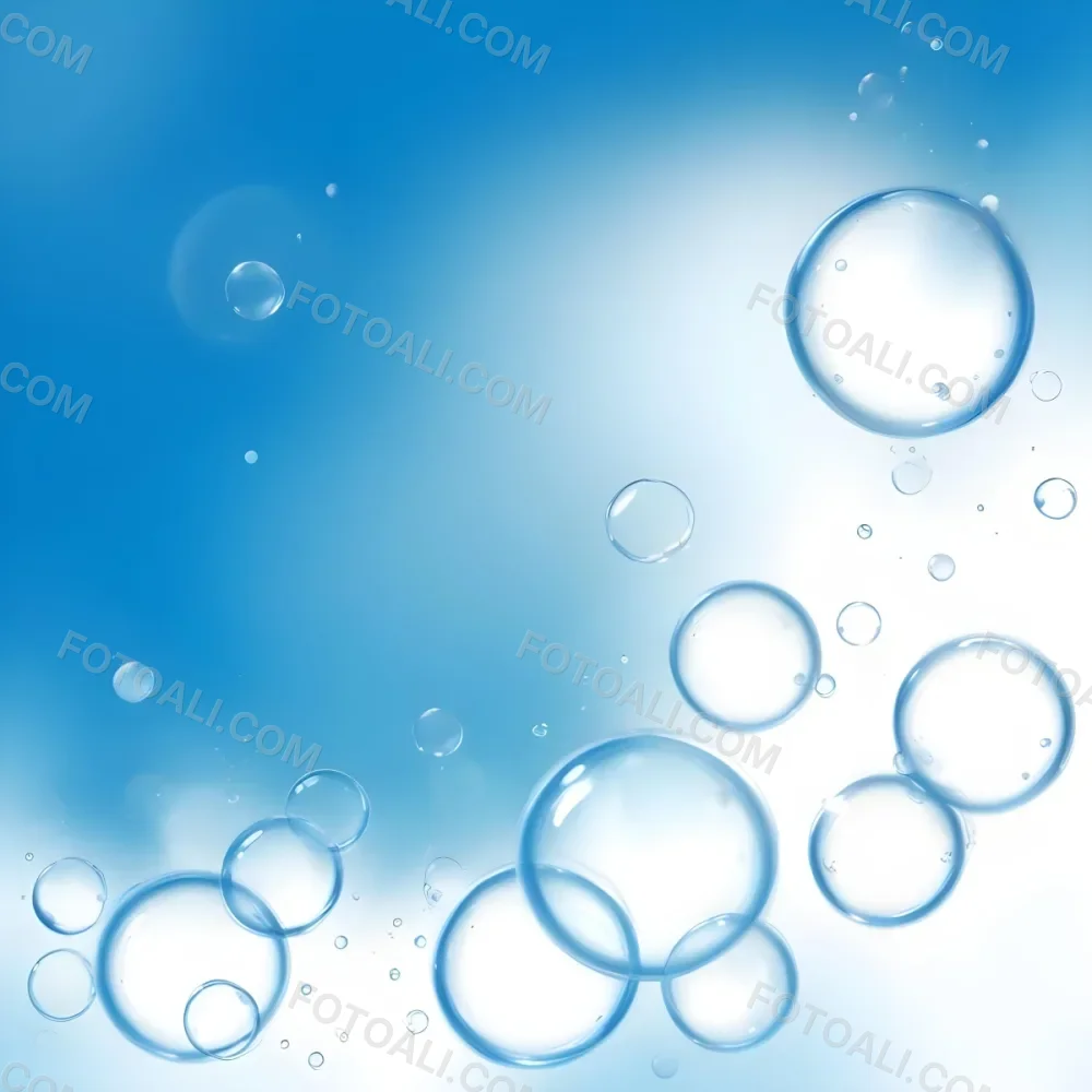Digital Painting Bubbles Of Different Sizes Floating In The Air Some Of Them Are Grouped Together Light Blue Background With Some Blue Spots Bold And Slim Lines Brush Strokes 31 7ded