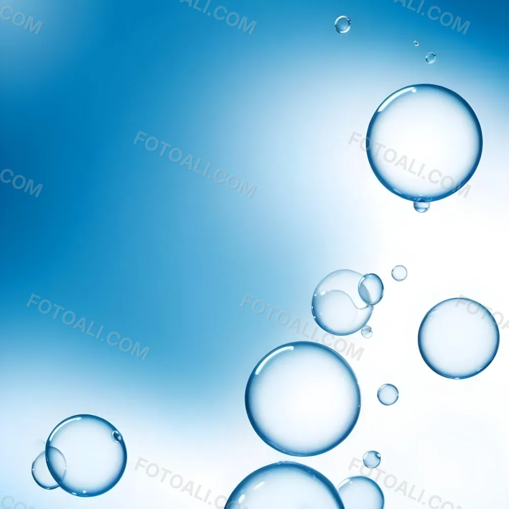 Digital Painting Bubbles Of Different Sizes Floating In The Air Some Of Them Are Grouped Together Light Blue Background With Some Blue Spots Bold And Slim Lines Brush Strokes 32 Bcd0