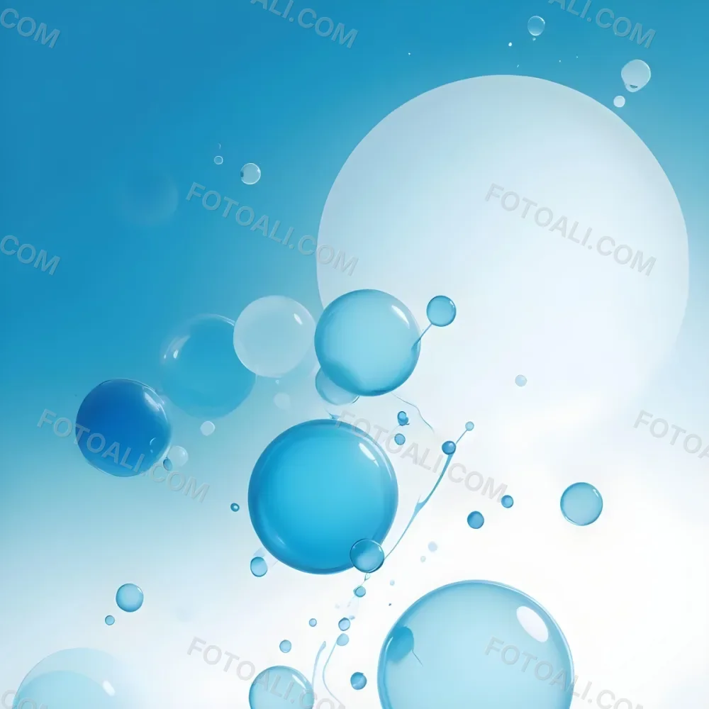 Digital Painting Bubbles Of Different Sizes Floating In The Air Some Of Them Are Grouped Together Light Blue Background With Some Blue Spots Bold And Slim Lines Brush Strokes 37 4051