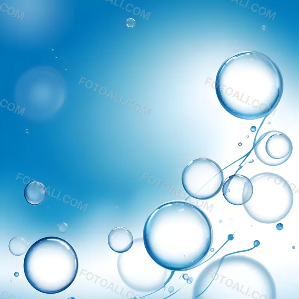 Digital Painting Bubbles Of Different Sizes Floating In The Air Some Of Them Are Grouped Together Light Blue Background With Some Blue Spots Bold And Slim Lines Brush Strokes 56 9208