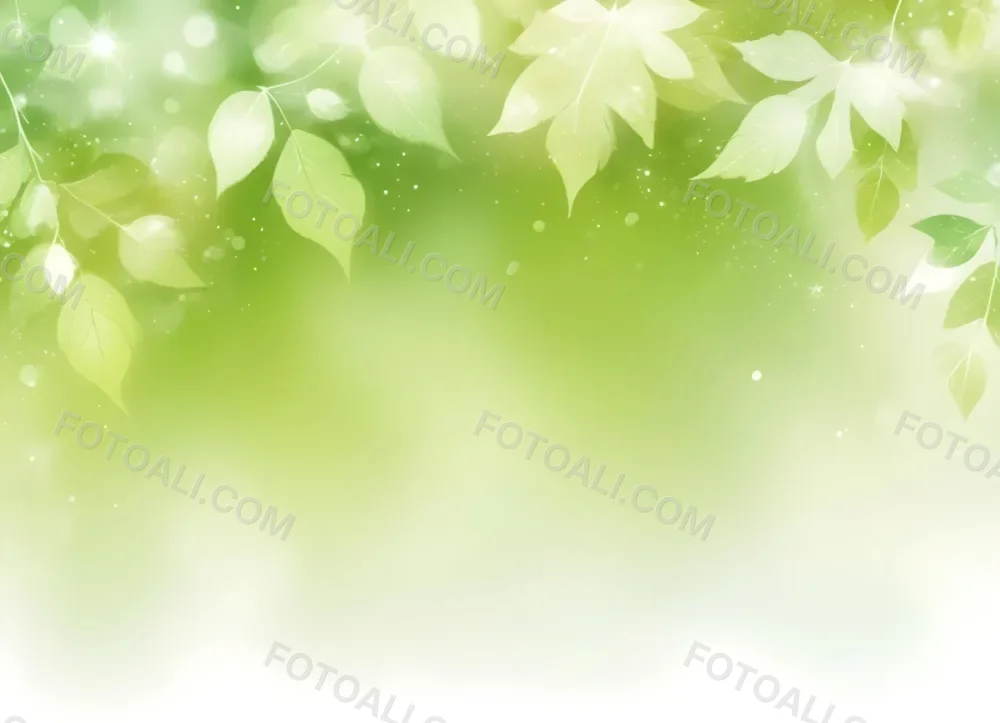 Digital Painting Green Bokeh Background With Leaves And Sparkles Light Green Gradient Abstract Spring Illustration Fresh And Vibrant Nature Inspired Design Soft And Dreamy Bold And Slim Lines Brush Strokes 3 05fe
