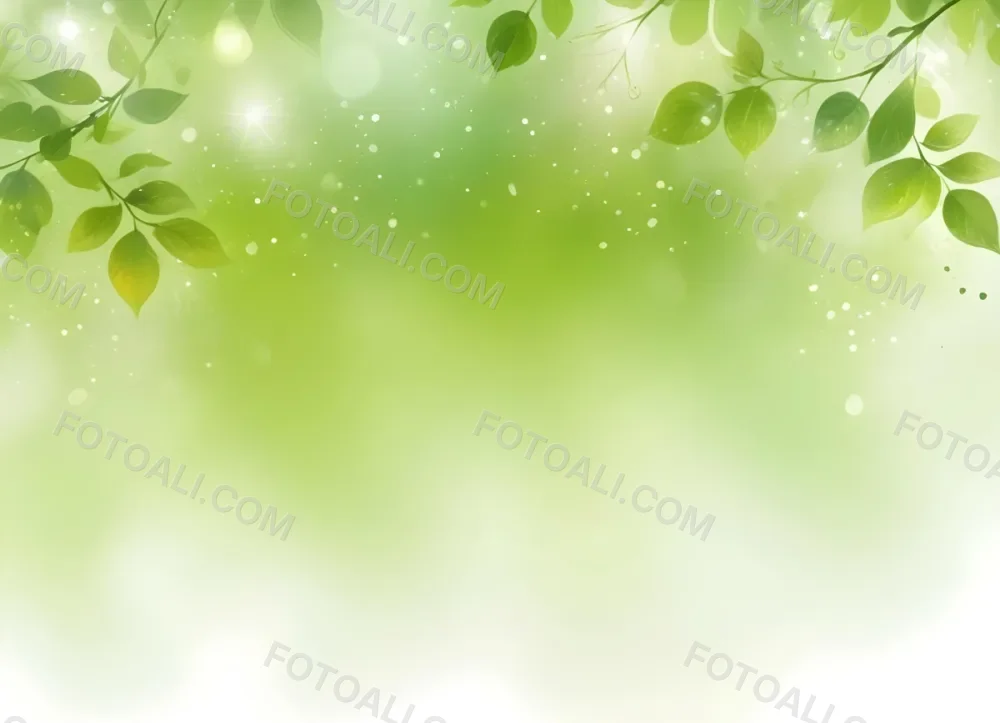Digital Painting Green Bokeh Background With Leaves And Sparkles Light Green Gradient Abstract Spring Illustration Fresh And Vibrant Nature Inspired Design Soft And Dreamy Bold And Slim Lines Brush Strokes 51 9ac8