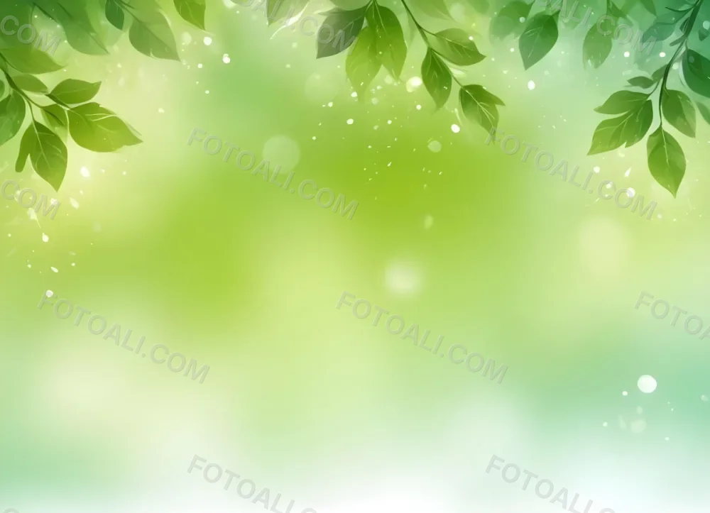 Digital Painting Green Bokeh Background With Leaves And Sparkles Light Green Gradient Abstract Spring Illustration Fresh And Vibrant Nature Inspired Design Soft And Dreamy Bold And Slim Lines Brush Strokes 53 32a0