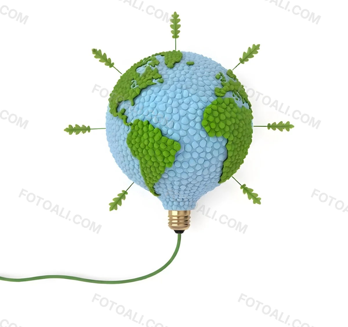 Earth Globe With Green Trees In A Light Bulb Shape Green Lines Around The Bulb White Background Concept Of Green Energy 16 6fad