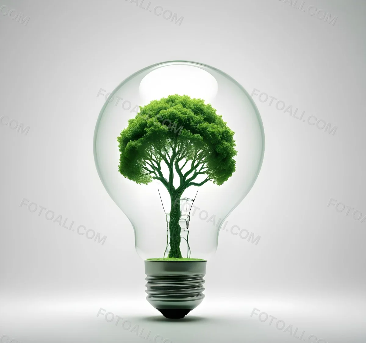 Earth Globe With Green Trees In A Light Bulb Shape Green Lines Around The Bulb White Background Concept Of Green Energy 65 2bdd