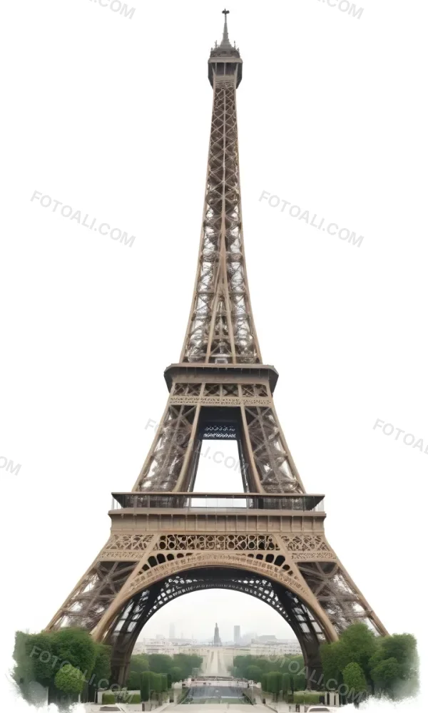 Eiffel Tower On A White Background 25 7aed