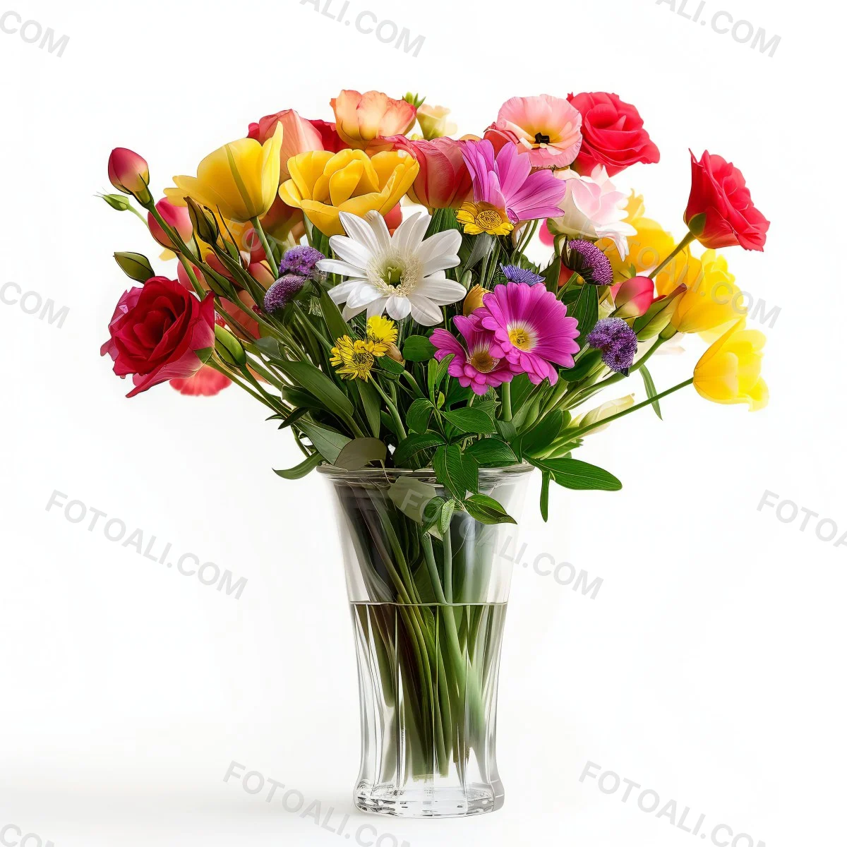 Flowers Vase Isolated White Background 1 Cd43