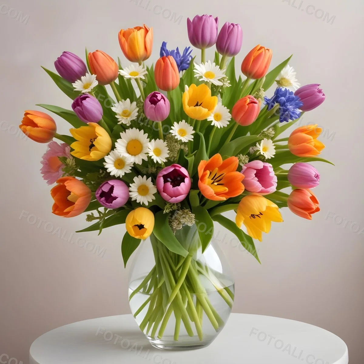 Flowers Vase Isolated White Background 10 C17a