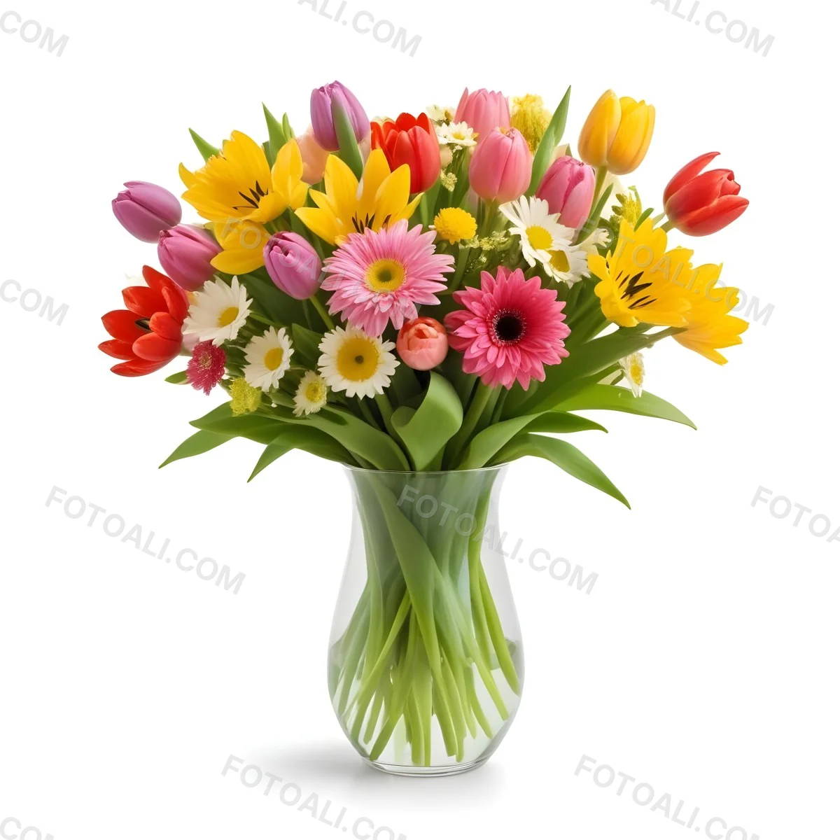 Flowers Vase Isolated White Background 23 7a18