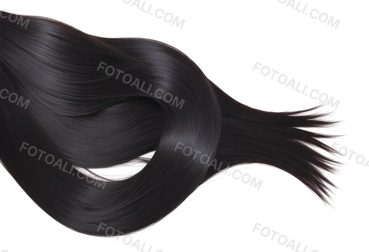 Flowing Black Hair With Smooth 3 8363