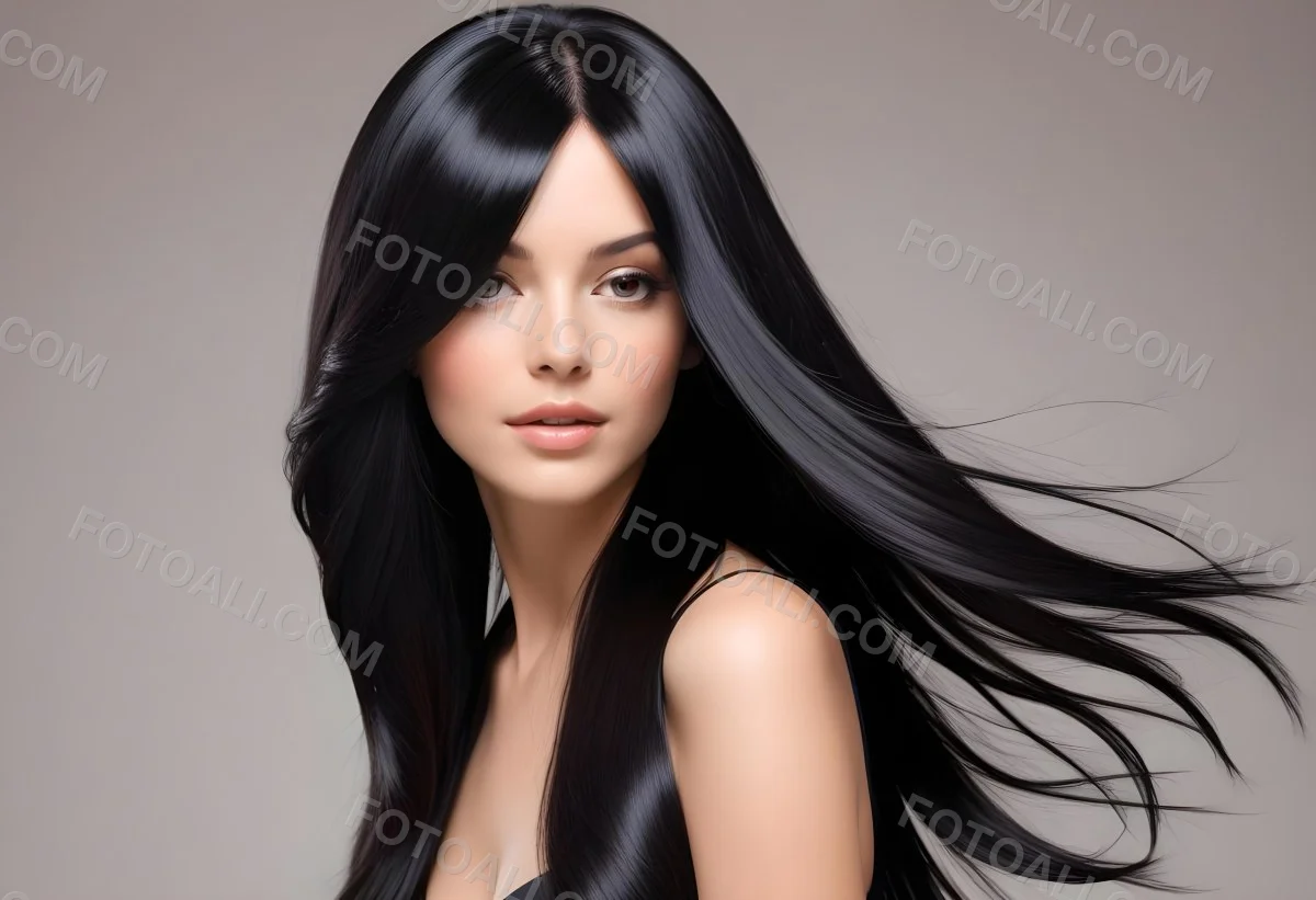 Flowing Black Hair With Smooth 7 Ea70