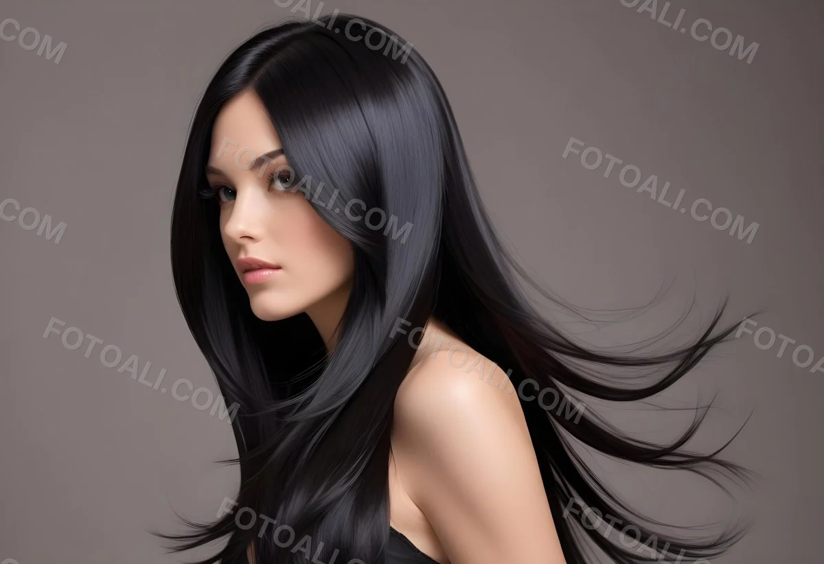 Flowing Black Hair With Smooth 8 85c1