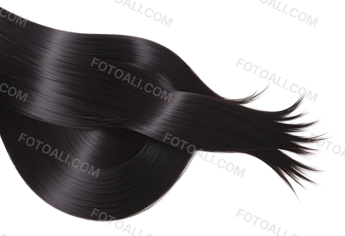 Flowing Black Hair With Smooth Shiny Strands 11 E927