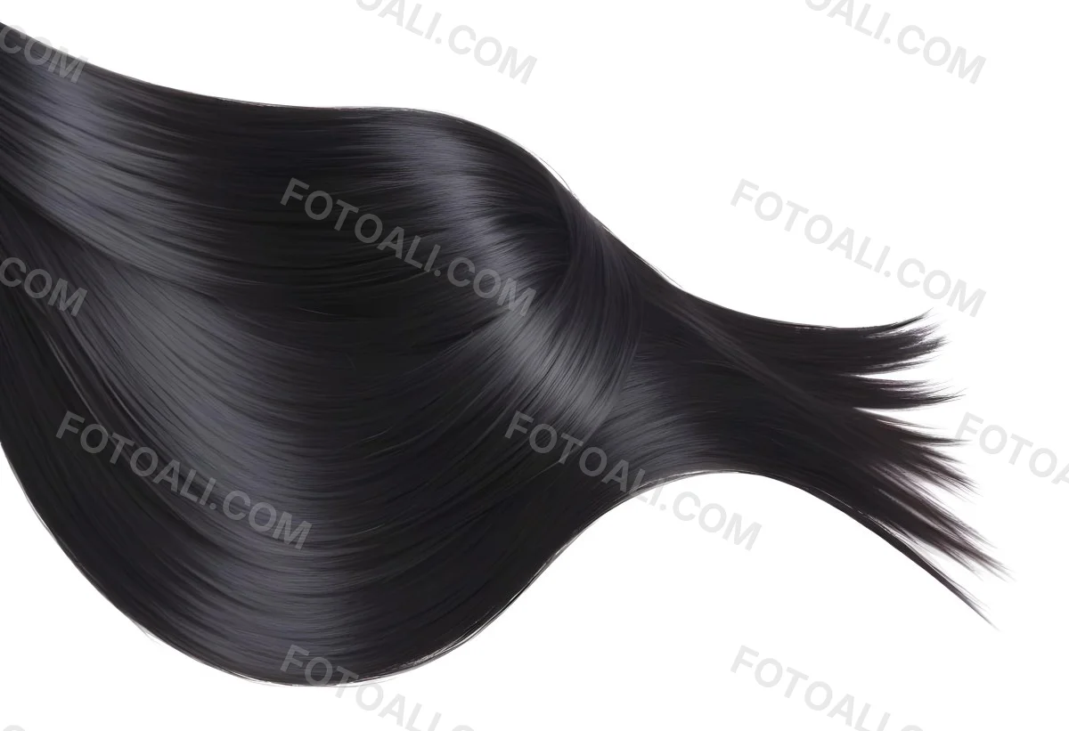 Flowing Black Hair With Smooth Shiny Strands 12 E592