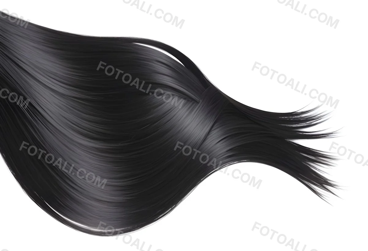 Flowing Black Hair With Smooth Shiny Strands 14 5372