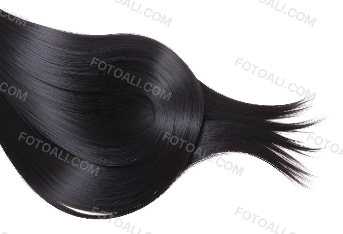 Flowing Black Hair With Smooth Shiny Strands 16 E848