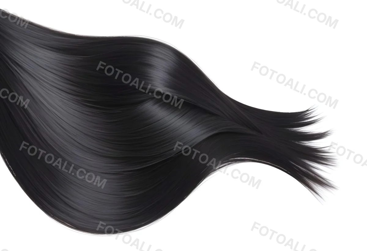 Flowing Black Hair With Smooth Shiny Strands 7 B882