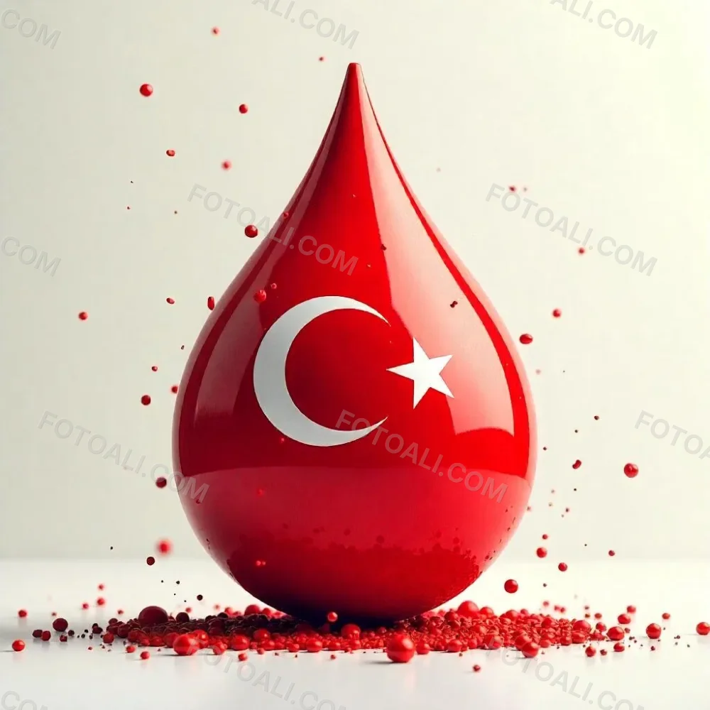 Freepik A Large Red Dropshaped Object With The Turkish Fla 98987 5fd6