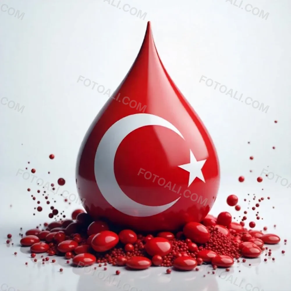 Freepik A Large Red Dropshaped Object With The Turkish Fla 98988 86c5